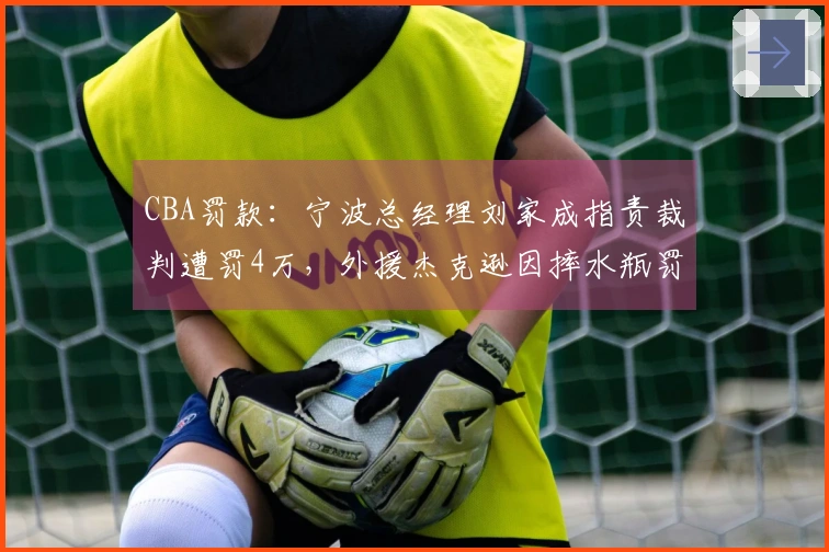 CBA罚款：宁波总经理刘家成指责裁判遭罚4万，外援杰克逊因摔水瓶罚2万