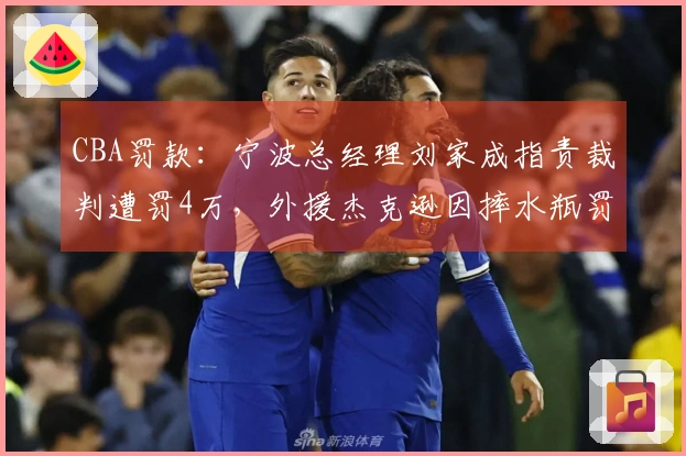 CBA罚款：宁波总经理刘家成指责裁判遭罚4万，外援杰克逊因摔水瓶罚2万